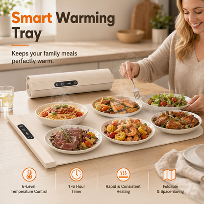 📢📢50 % DE RÉDUCTION !! ⏰Plateau Chauffant Pliable en Silicone pour Aliments