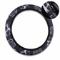 Universal 38cm Ringless Silk Steering Wheel Cover Printed Breathable Car Wheel Protector for All Seasons