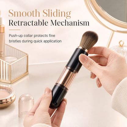 📢📢40 % DE RÉDUCTION !! ⏰Pinceaux maquillage rétractables portables, multifonctionnels, pinceau poudre et lèvres silicone✨