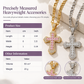 📢📢40 % DE RÉDUCTION !! ⏰Collier Pendentif Croix Hip-Hop Double Rang en Strass avec Chaîne Figaro