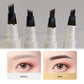 📢📢50 % DE RÉDUCTION !! ⏰Crayon à Sourcils Liquide 4 Fourches, Feutre Effet Microblading Naturel, Waterproof et Longue Tenue 24H