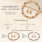 📢📢40 % DE RÉDUCTION !! ⏰ Parure de Bijoux Mariage et Soirée 2 Pièces Collier et Boucles d'Oreilles Floral Vintage en Perles