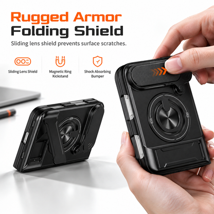 📢📢50 % DE RÉDUCTION !! ⏰ Coque pour Téléphone Pliable : Cache Caméra Coulissant, Double Support, Magnétique, Antichoc