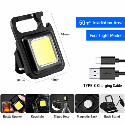 📢📢40 % DE RÉDUCTION !! ⏰Mini lampe torche rechargeable avec base magnétique