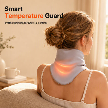Electric Heated Neck Wrap Rechargeable Graphene Heating Neck Scarf with Massage for Cervical Spine Warmth and Support